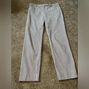 Banana Republic Pink and Black Plaid Sloan Pants